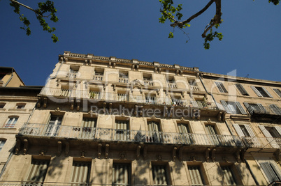 France, Provence, facade of old building in Avignon