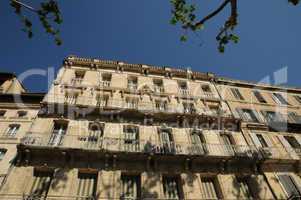 France, Provence, facade of old building in Avignon