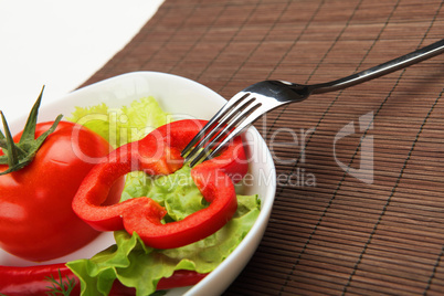 Breakfast of fresh vegetables