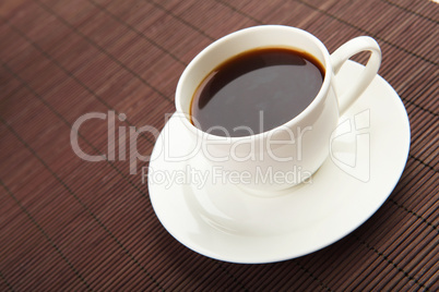 black coffee in white cup