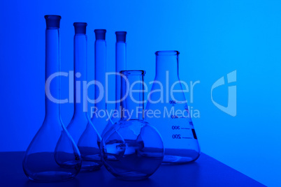 Chemistry laboratory equipment and glass tubes