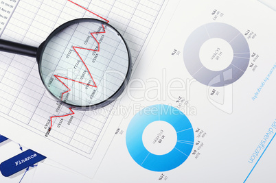 Charts and graphs of sales