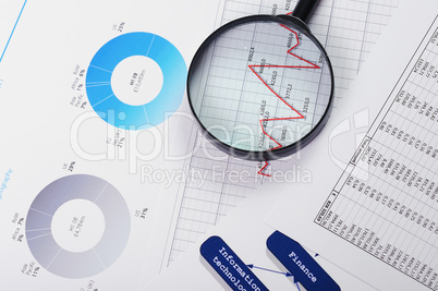 Charts and graphs of sales