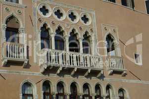 Italian architecture, old palace facade in Venice