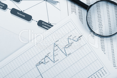 Charts and graphs of sales