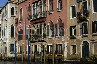 Italy, old palace near Grand Canal in Venice