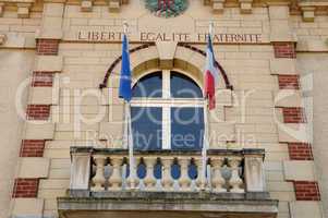 Ile de France, the city hall of Jouy Le Moutier