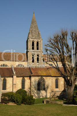 Ile de France, the old church of Jouy Le Moutier