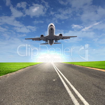 Image of a white passenger plane