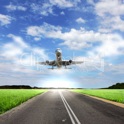 Image of a white passenger plane