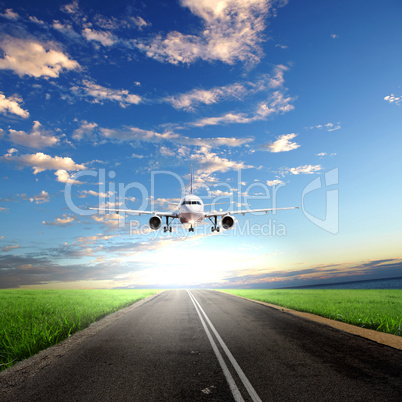 Image of a white passenger plane