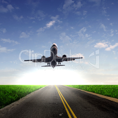 Image of a white passenger plane