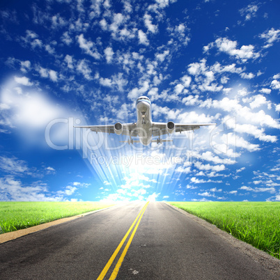 Image of a white passenger plane