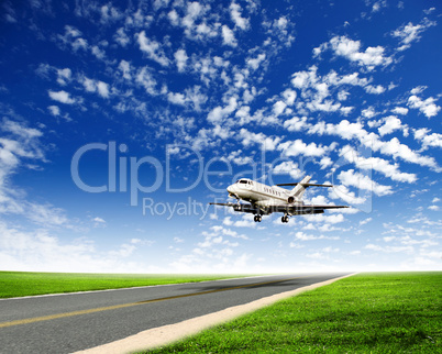 Image of a white passenger plane