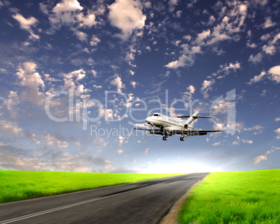 Image of a white passenger plane