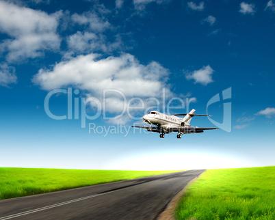 Image of a white passenger plane