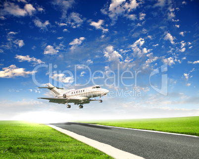 Image of a white passenger plane