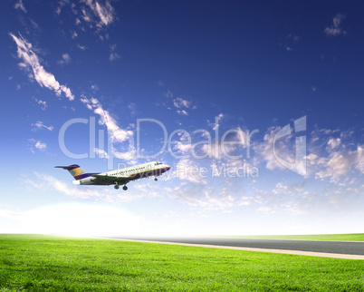 Image of a white passenger plane