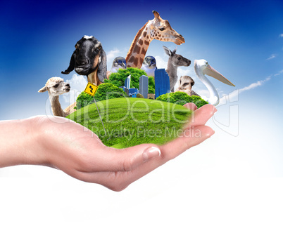 Green world and wildlife protected