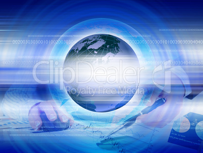 Abstract background on global business