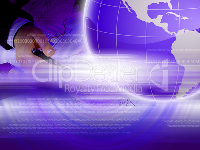 Abstract background on global business