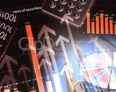 FInancial diagrams, charts and graphs