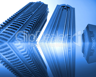 blue skyscrapers