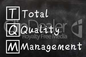 Handwriting of Total Quality Management (TQM)