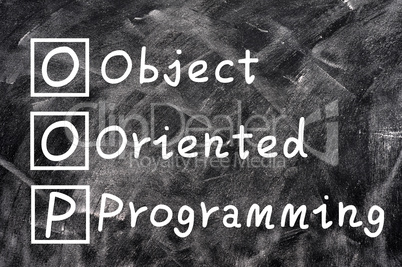 Chalk writing of OOP for Object Oriented Programming