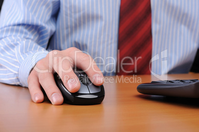 young business man working in an office