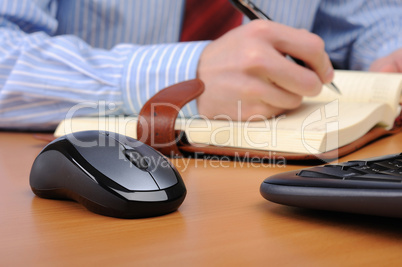 young business man working in an office