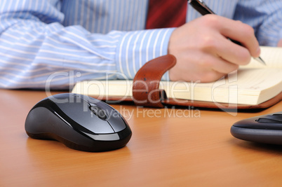 young business man working in an office