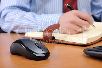 young business man working in an office