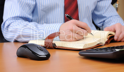 young business man working in an office