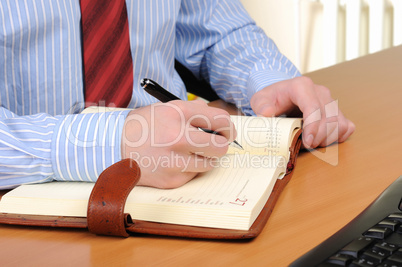 young business man working in an office