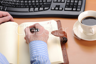 young business man working in an office