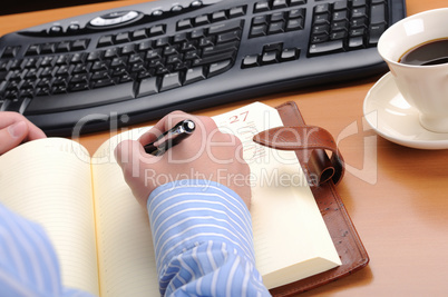 young business man working in an office