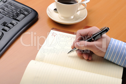 young business man working in an office