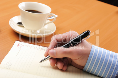 young business man working in an office