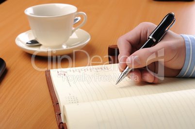 young business man working in an office