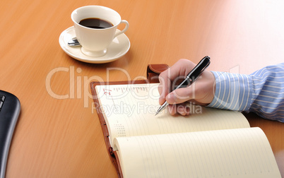 young business man working in an office