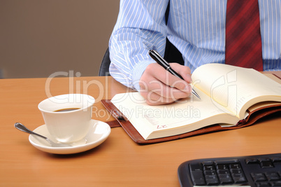 young business man working in an office