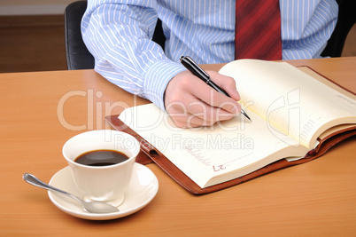 young business man working in an office