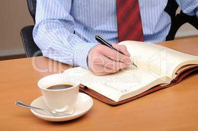 young business man working in an office