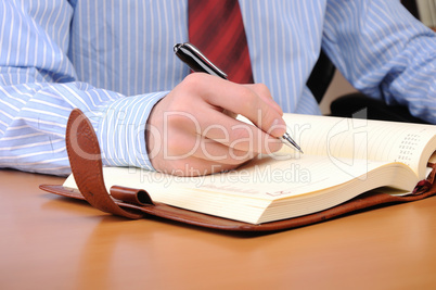 young business man working in an office