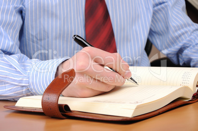 young business man working in an office