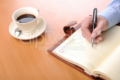 young business man working in an office