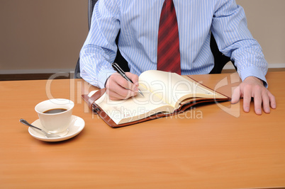 young business man working in an office