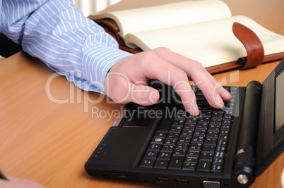 young business man working in an office