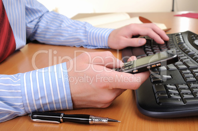 young business man working in an office